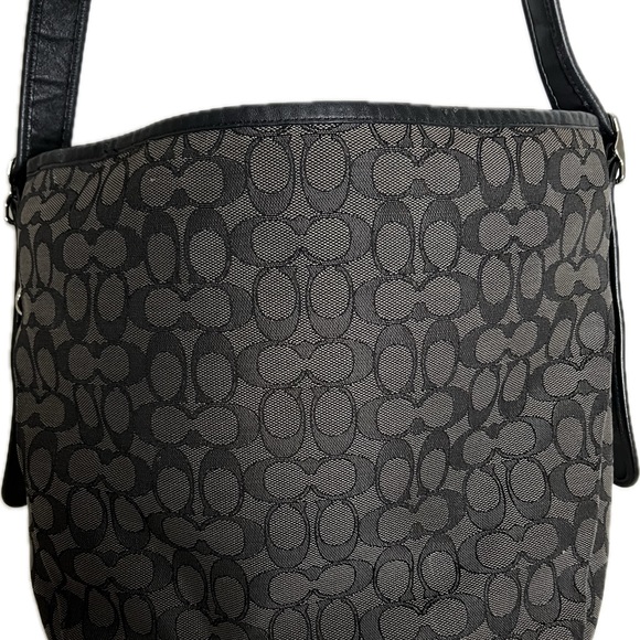 Coach 36314 Dufflette in
Signature Jacquard Leather
Black Smoke EUC - Picture 10 of 16